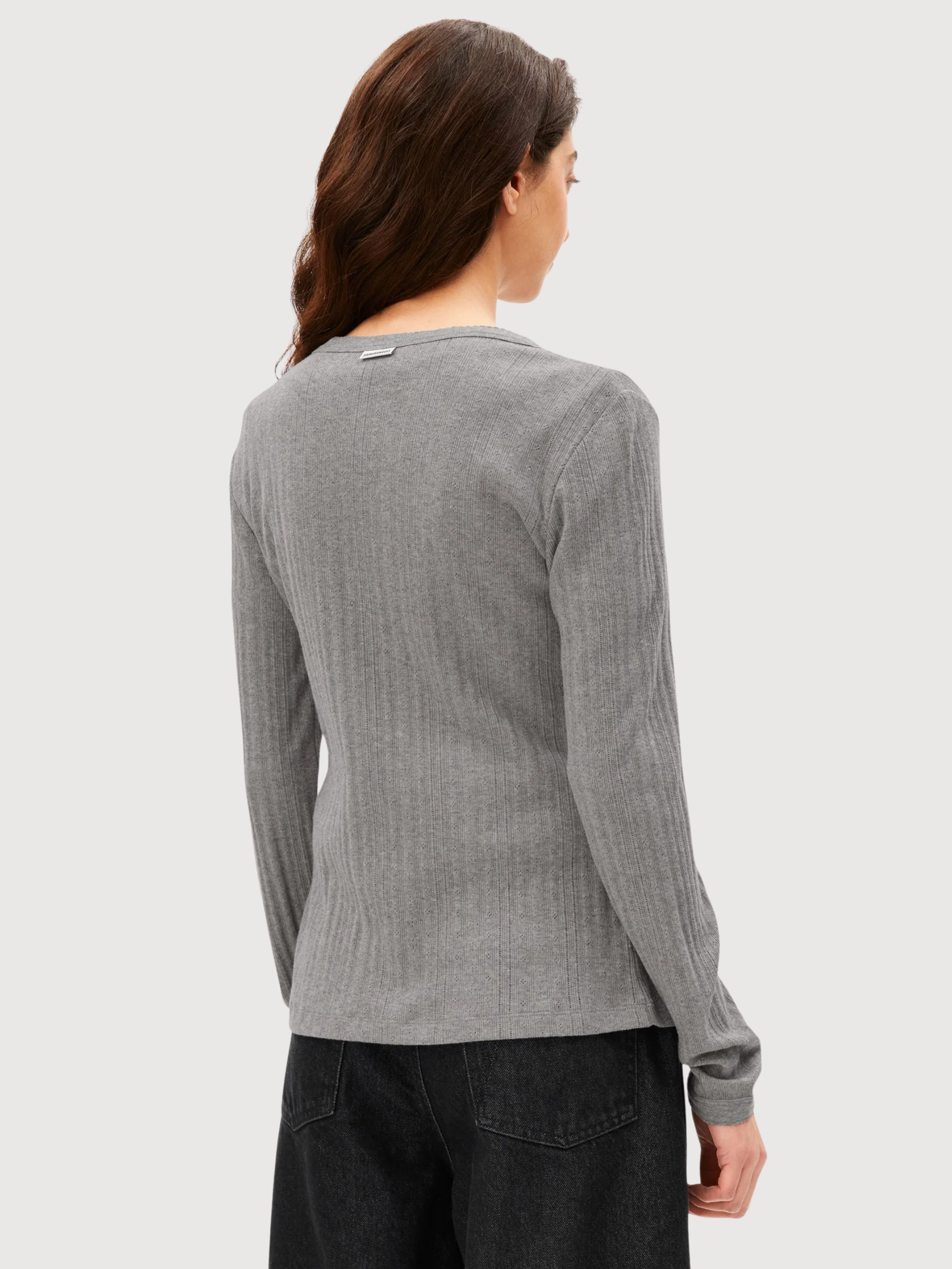 Cardigan Pointelle Silver Melange | Armedangels
