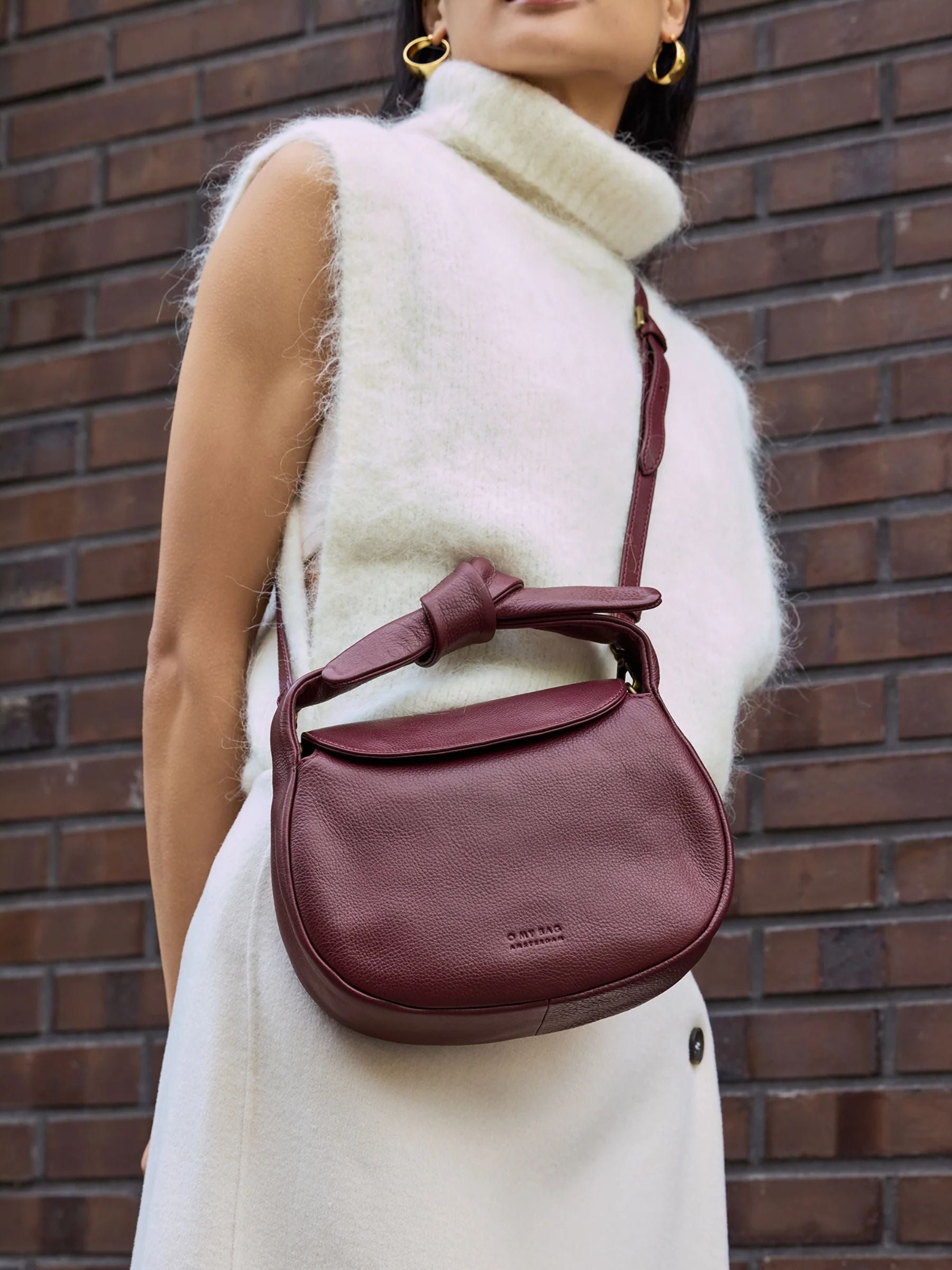 Bag Coco Croissant Dark Red | O My Bag