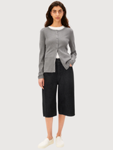 Cardigan Pointelle Silver Melange | Armedangels