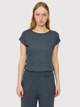 Top Jersey Strick Damen Tintenblau | Mazine