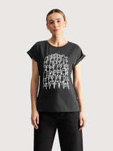 T-Shirt Visby Cat Crow schwarz | Dedicated