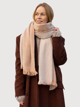 Alpaca Shawl Brushed Double Velvet Beige | Bufandy