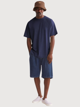 T-Shirt Maarkos Linen Blend Tinted Navy | Armedangels