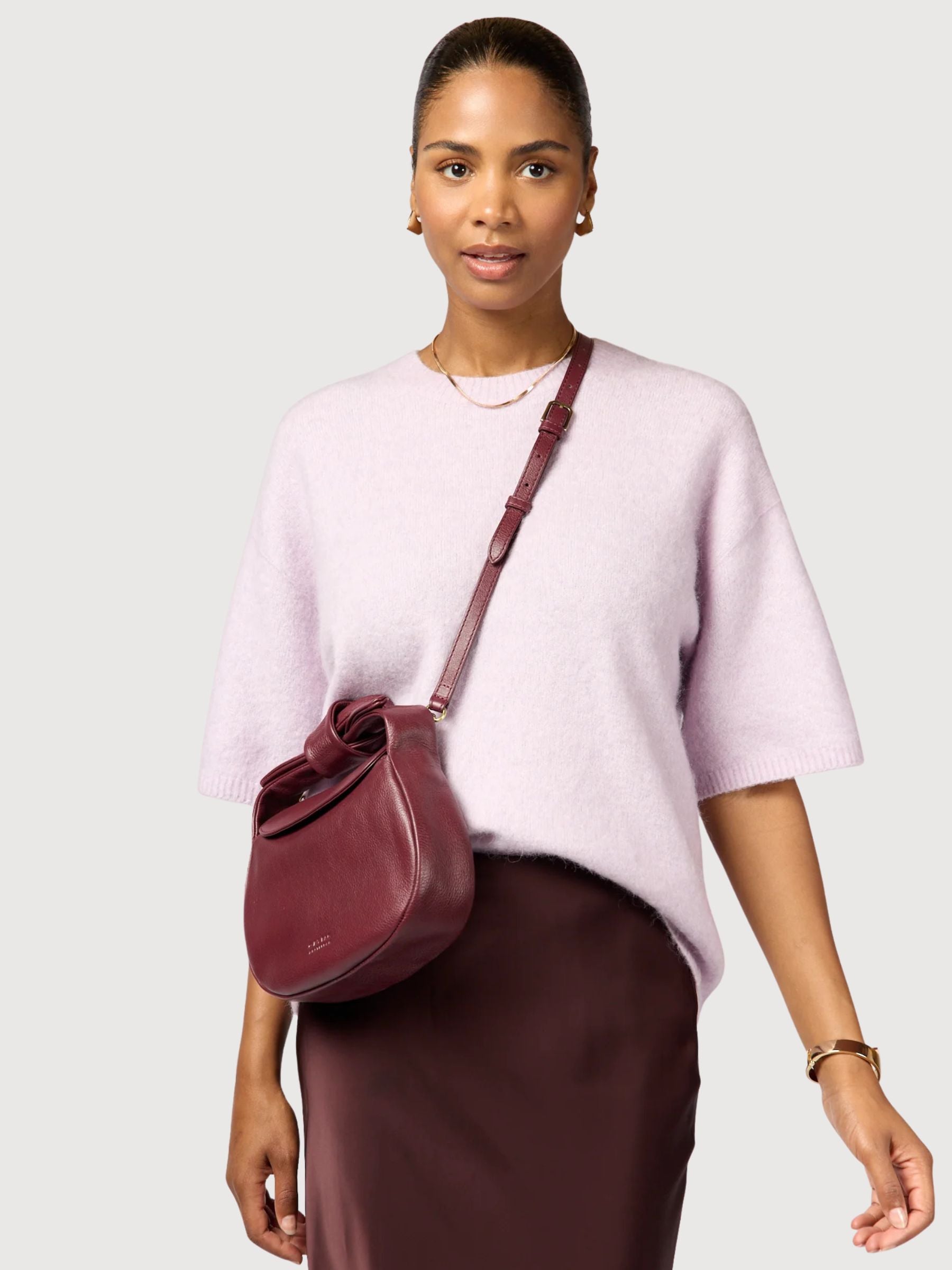 Bag Coco Croissant Dark Red | O My Bag