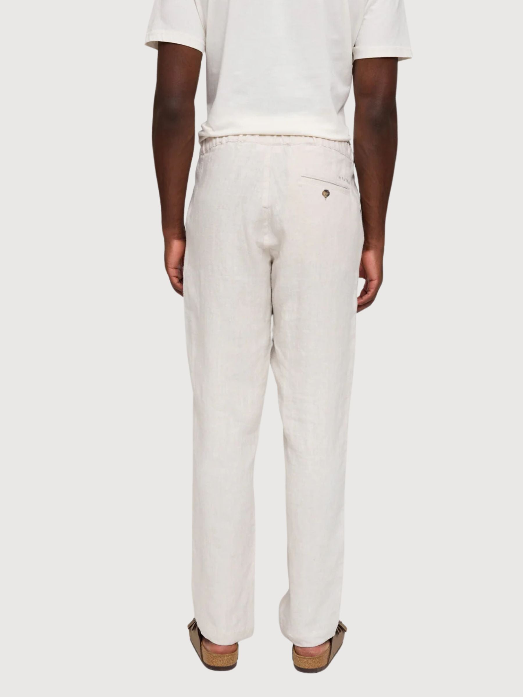 Trouser Regular Linen Man Moon | Mazine