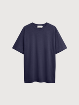 T-Shirt Maarkos Linen Blend Tinted Navy | Armedangels