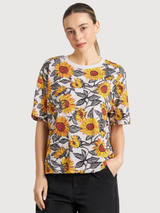 T-shirt Vadstena Girasole Bianco Sporco | Dedicated