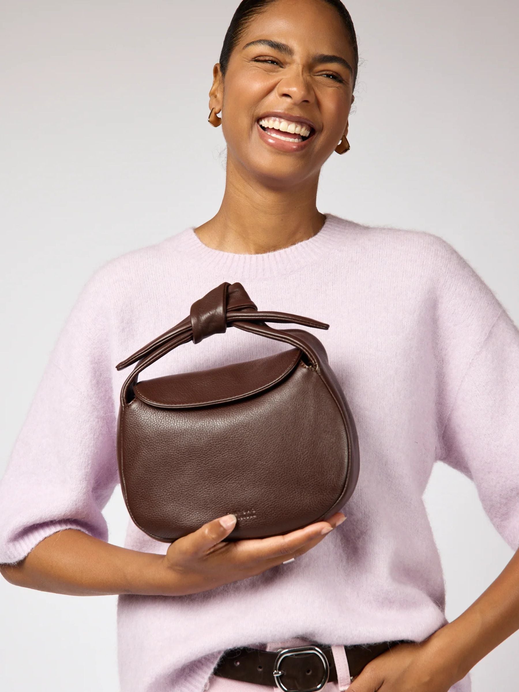 Bag Coco Croissant Dark Brown | O My Bag