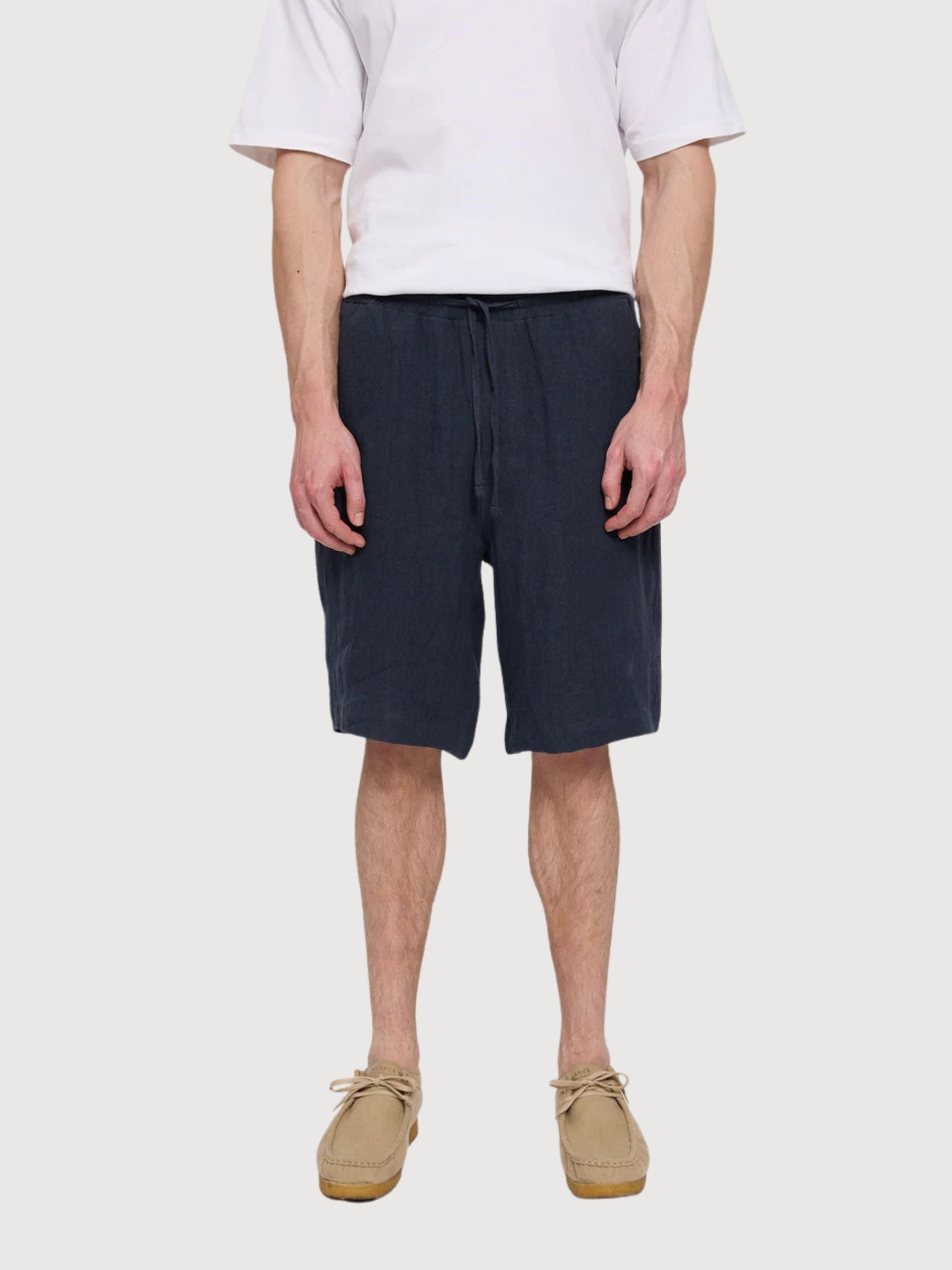 Shirt Classic Linen Man Ink Blue | Mazine