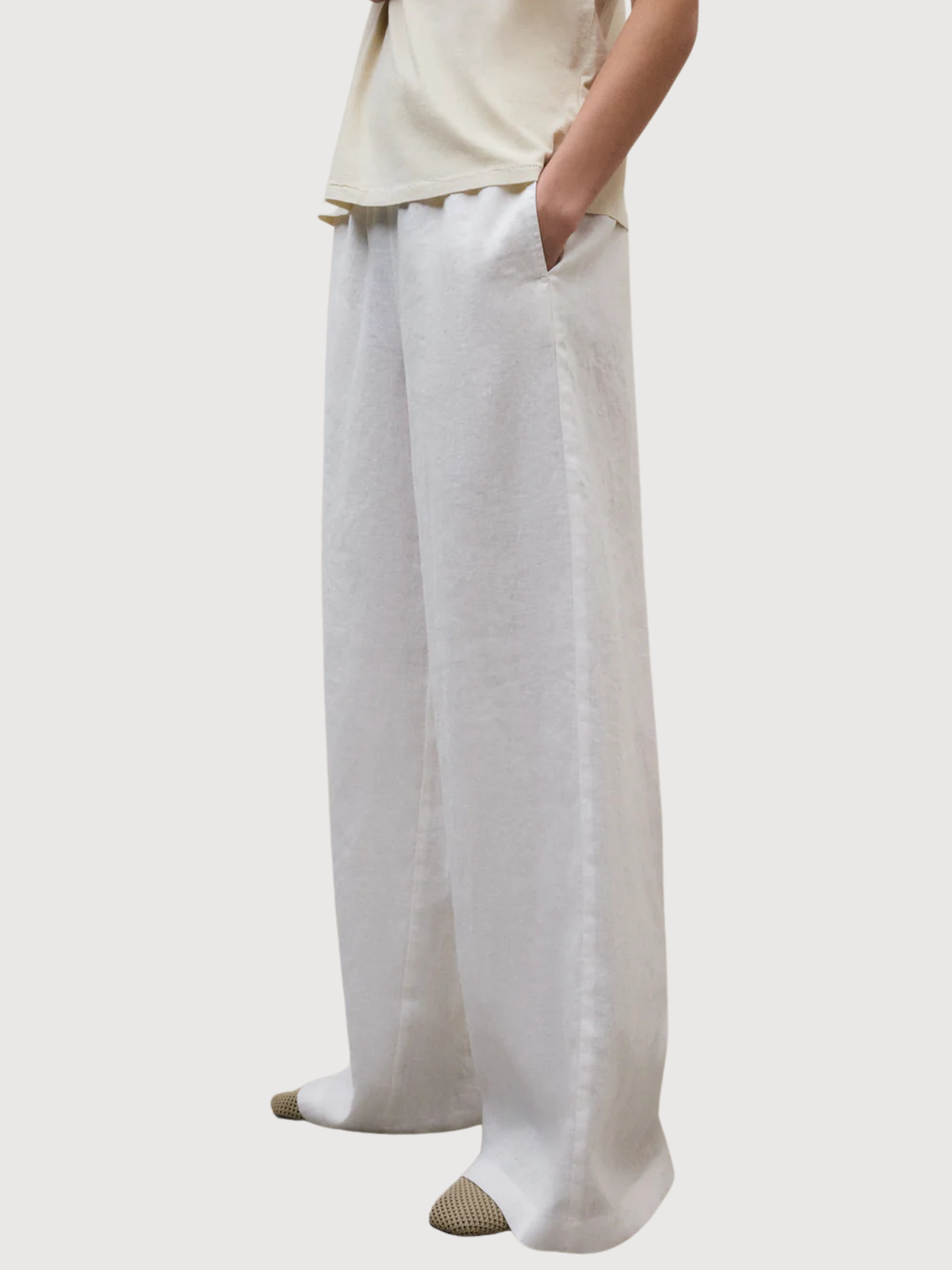 Pantaloni MOSSI DONNA Bianco | Ecoalf