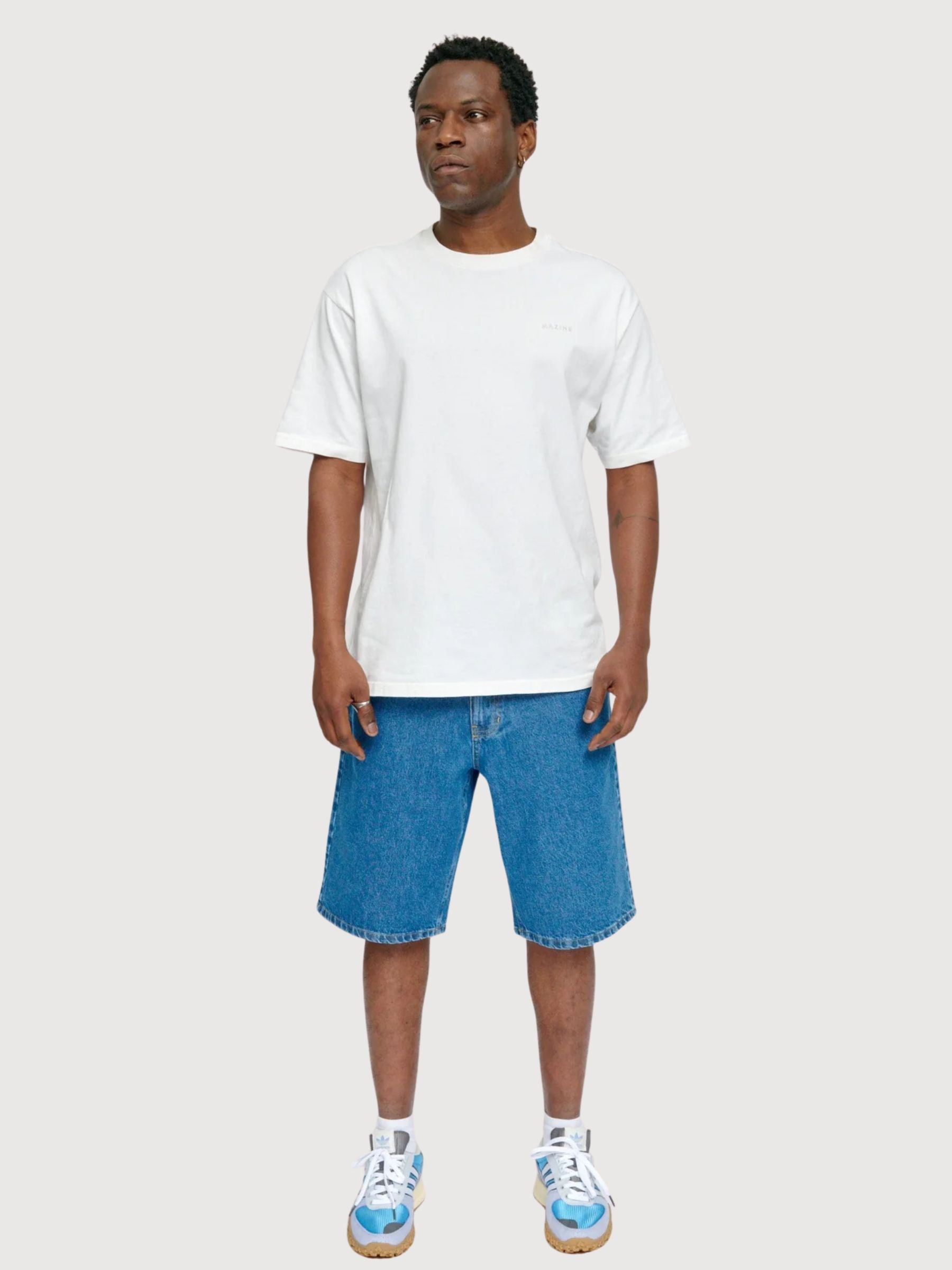 Denim Shorts Man Mid Blue Wash | MAZINE