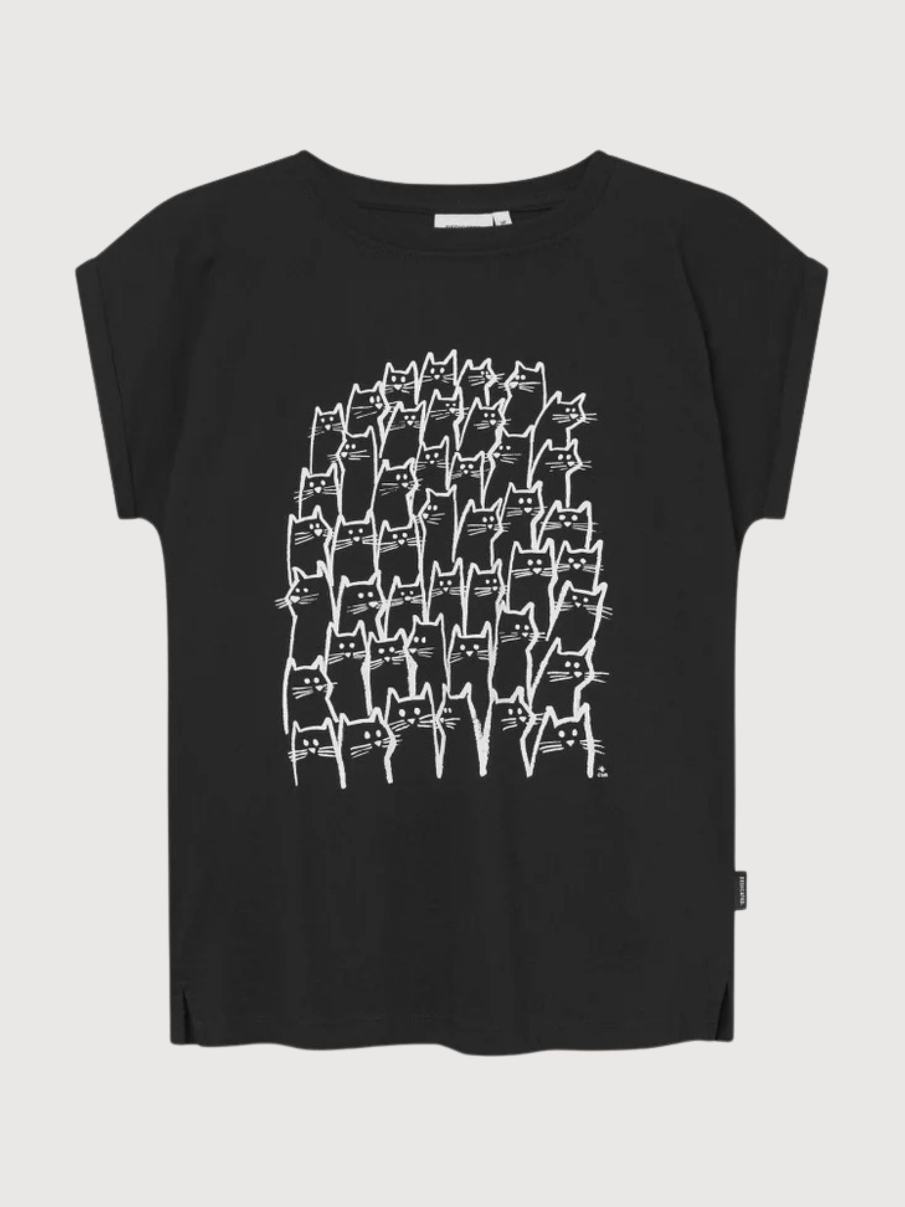 T-Shirt Visby Cat Crow schwarz | Dedicated