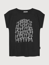 T-Shirt Visby Cat Crow schwarz | Dedicated