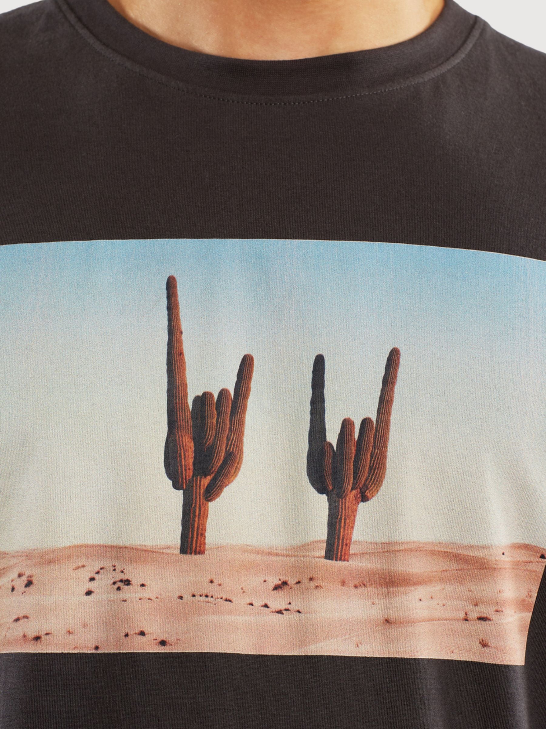 T-shirt Stockholm Cactus Sign Carcoal Organic Cotton | Dedicated