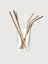 Straw Set of 6 Metal rosegold | Tranquillo
