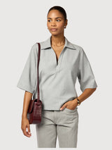 Nina - Pelle stampa coccodrillo color ciliegia scuro | O my bag