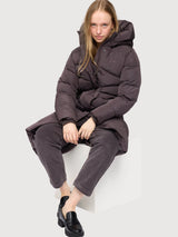 Cappotto Waves Quilt Viola Scuro Donna | Mazine