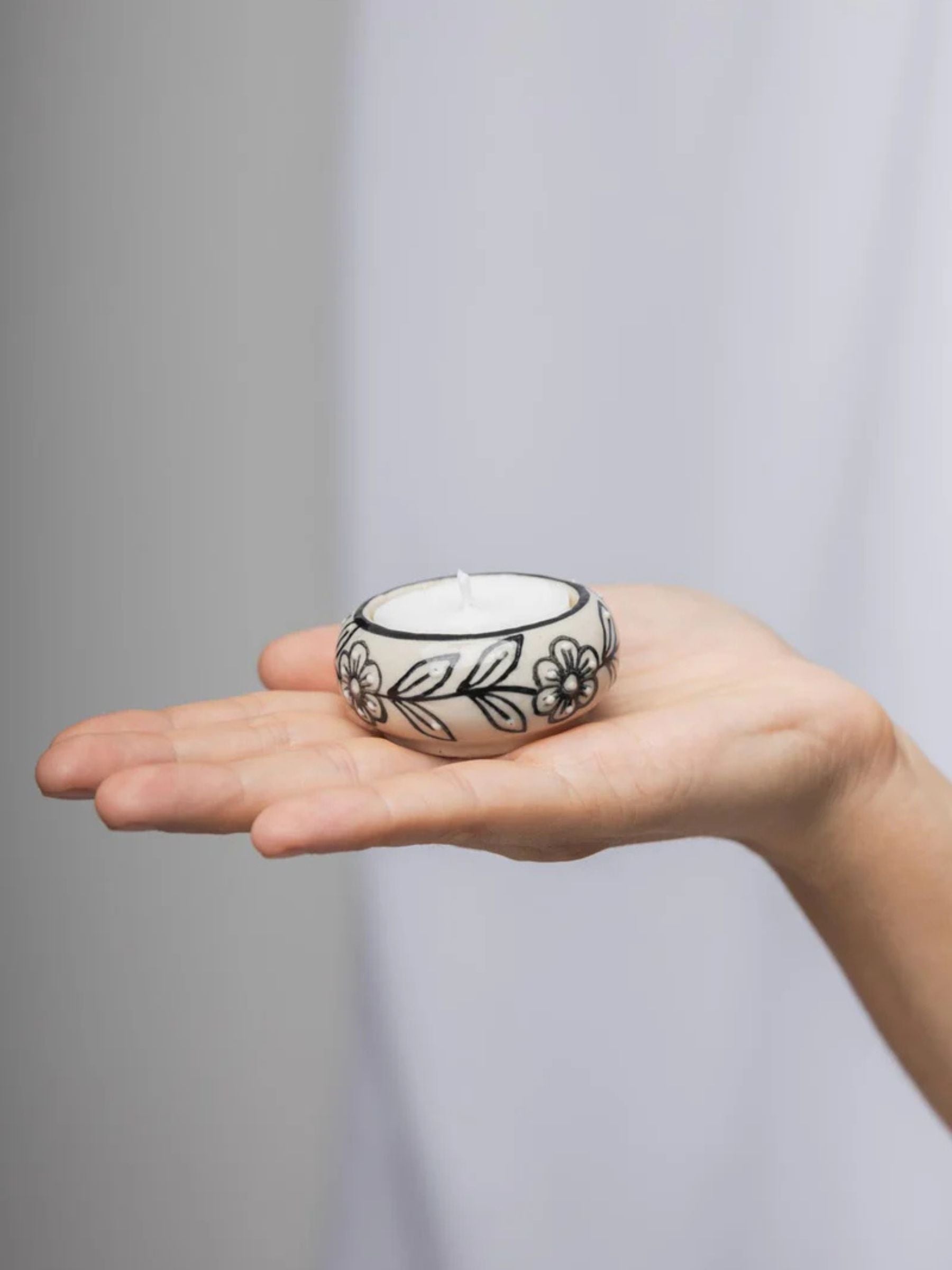 Teelichthalter TRADITIONAL Creme | Tranquillo