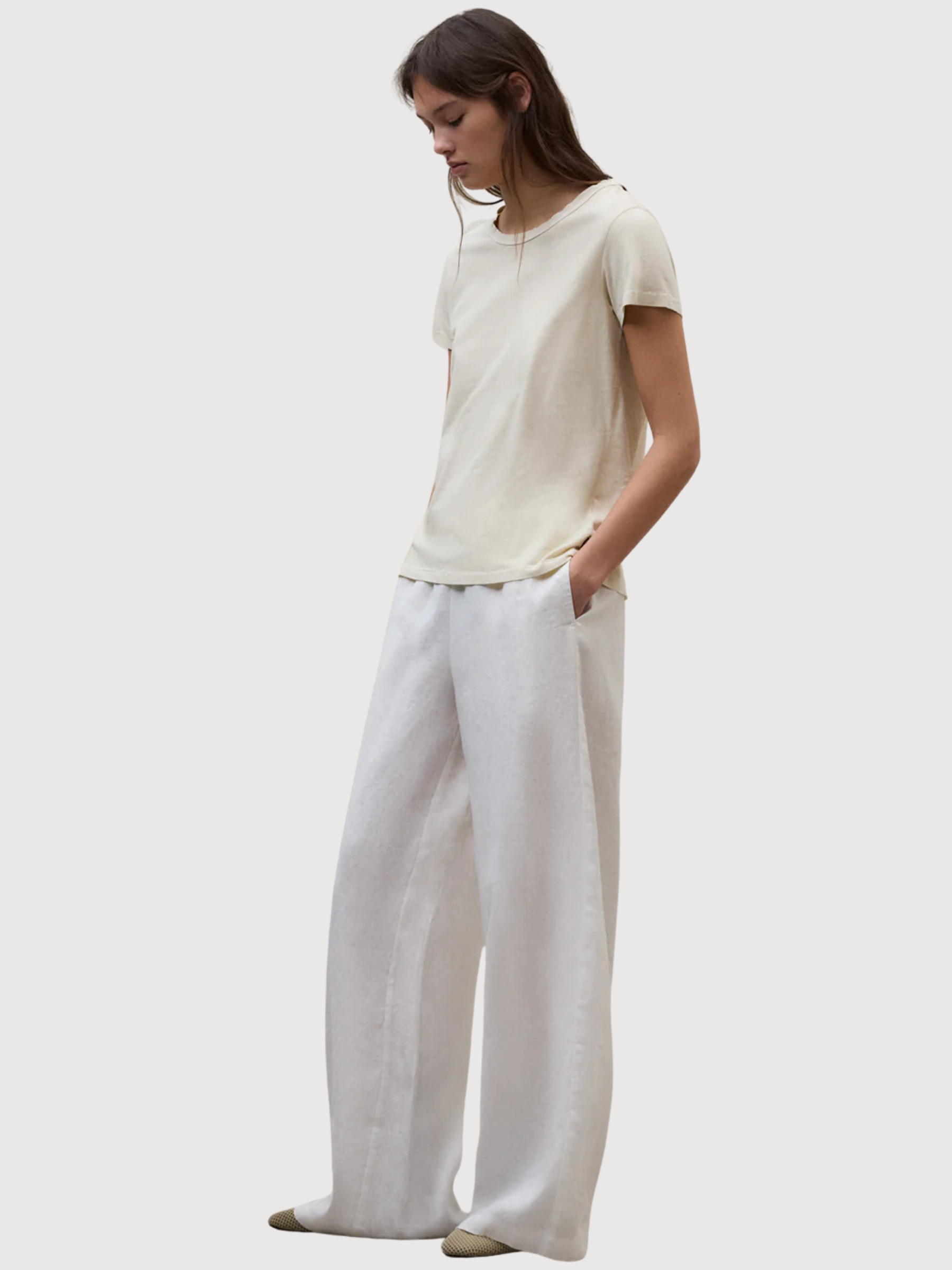Pantaloni MOSSI DONNA Bianco | Ecoalf