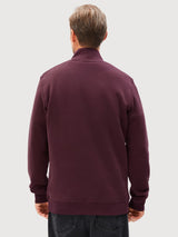 Half Zip Sweatshirt Waarlo Fleece Dark Cranberry | Armedangels