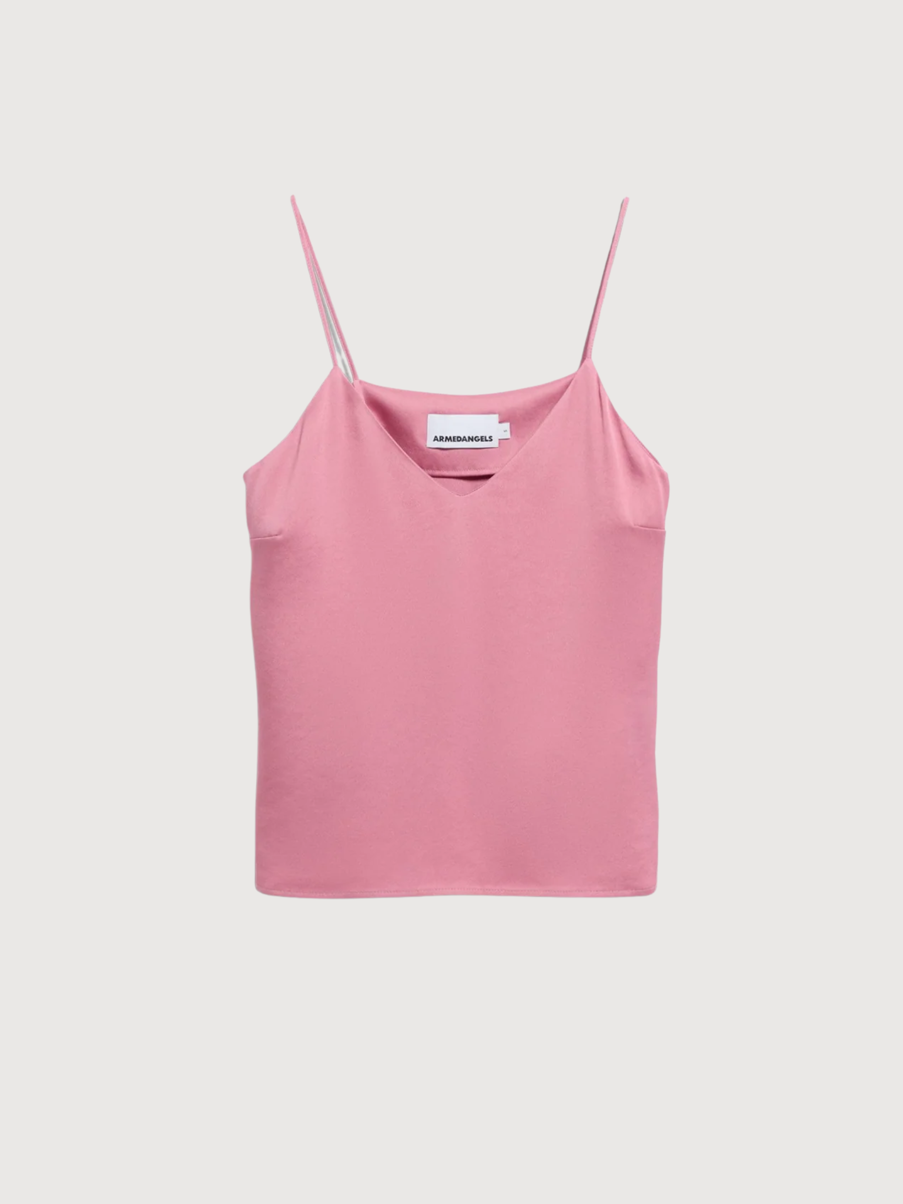 Top in raso con spalline sottili rosa nebbia | Armedangels