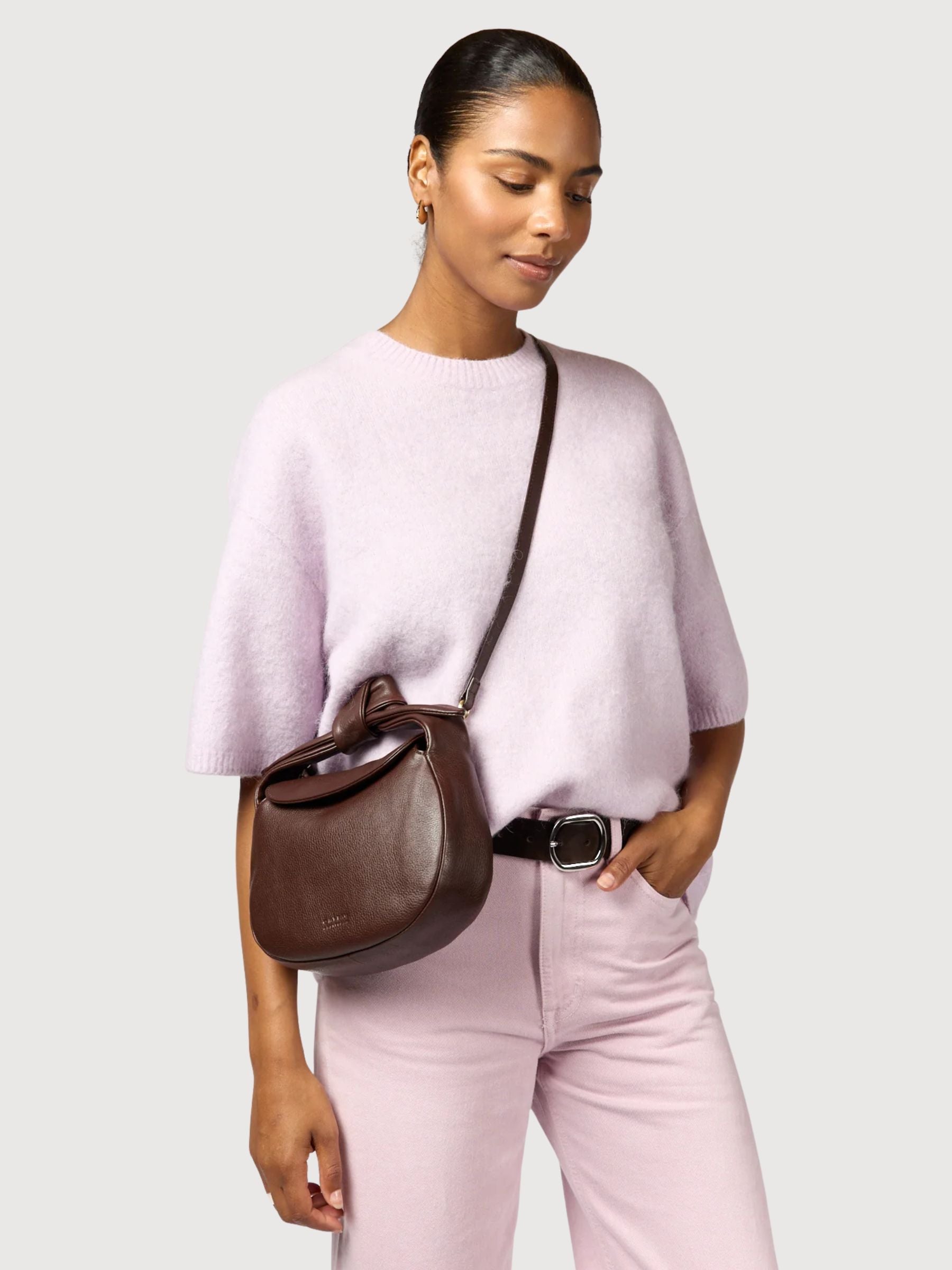 Bag Coco Croissant Dark Brown | O My Bag