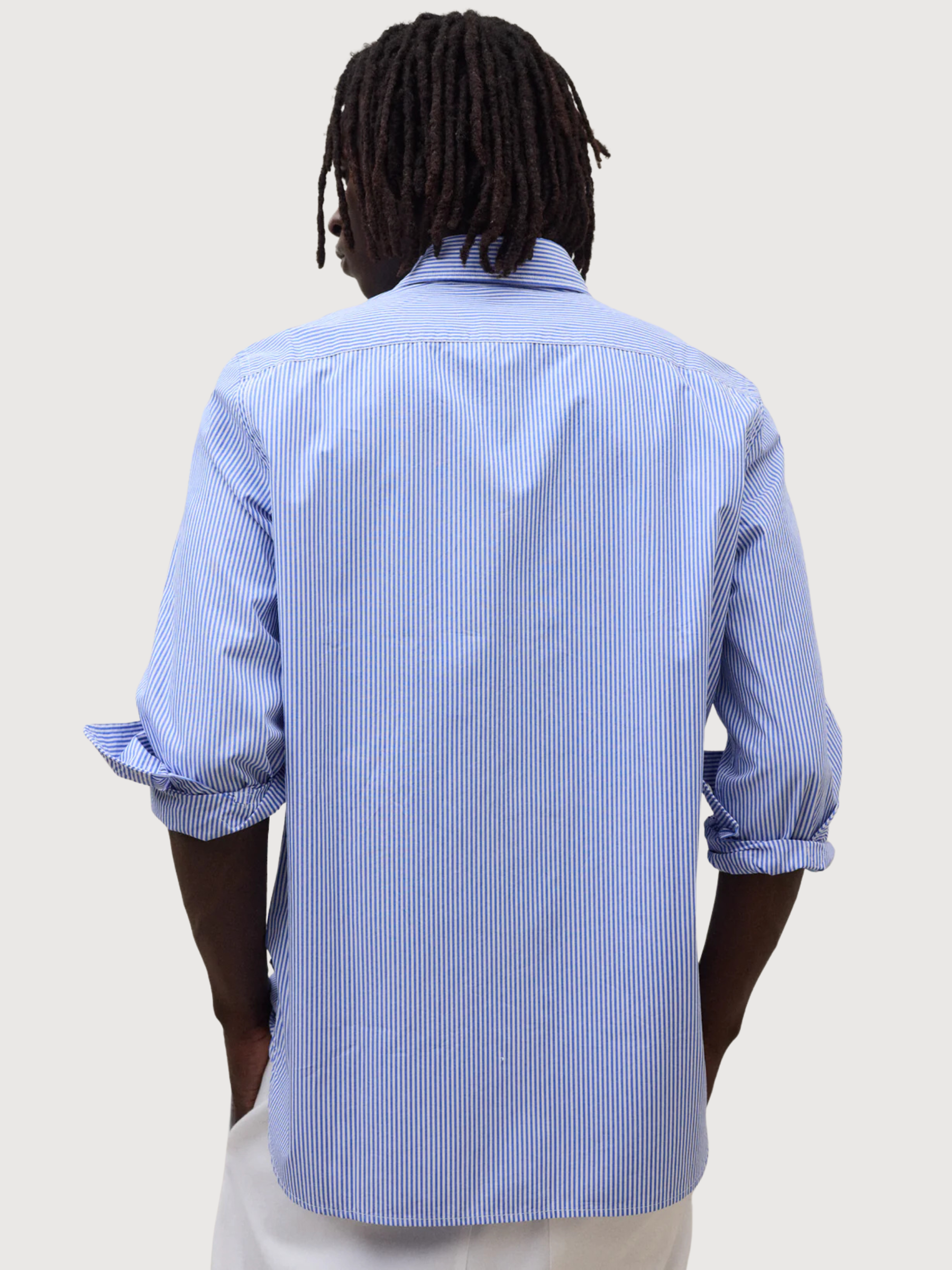 Camicia ALFREDO Uomo Bianco Pacific Blue | ECOALF