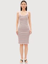 Dress Tank Top Rib Stripes Pink-Palm | Armedangels