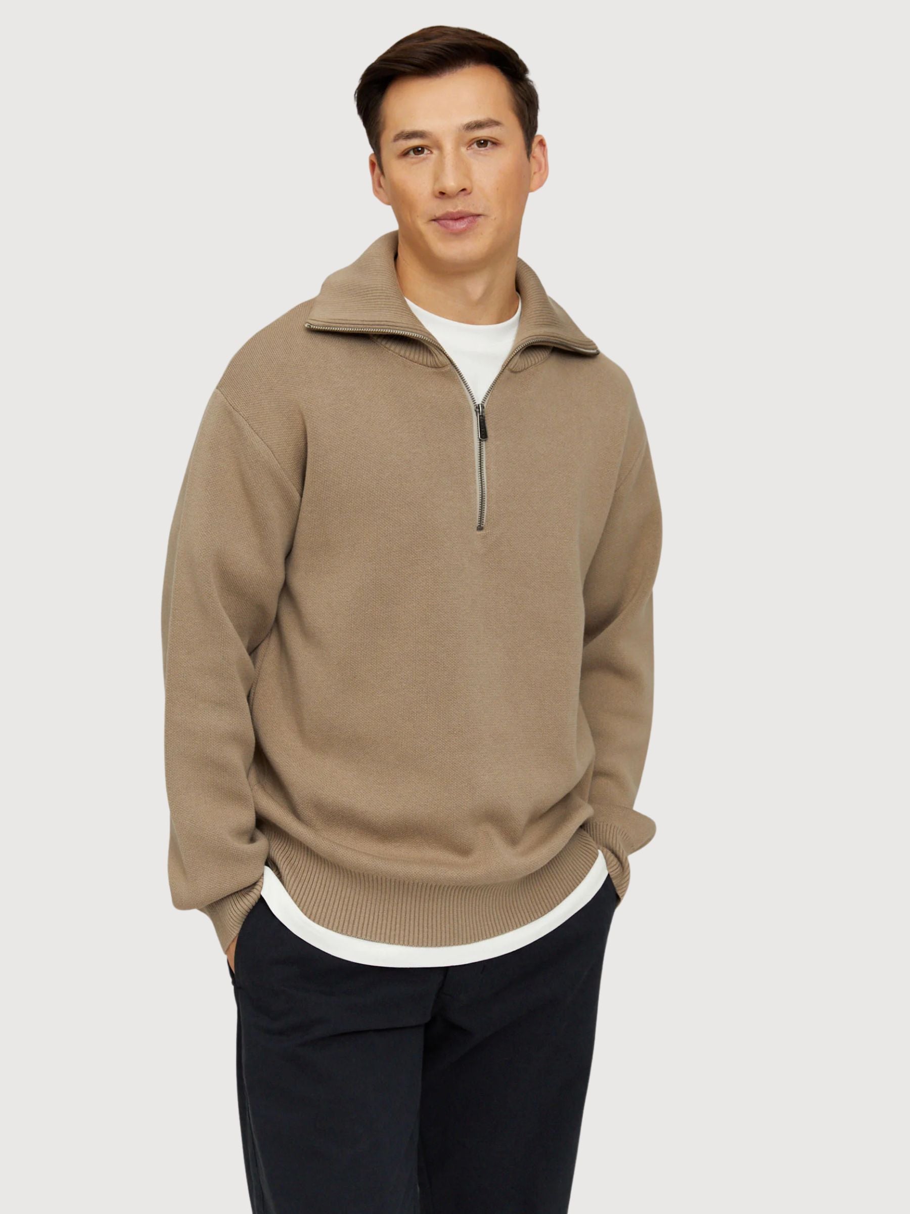 Nurmo Zip Troyer Herren Baun Pullover | Mazine