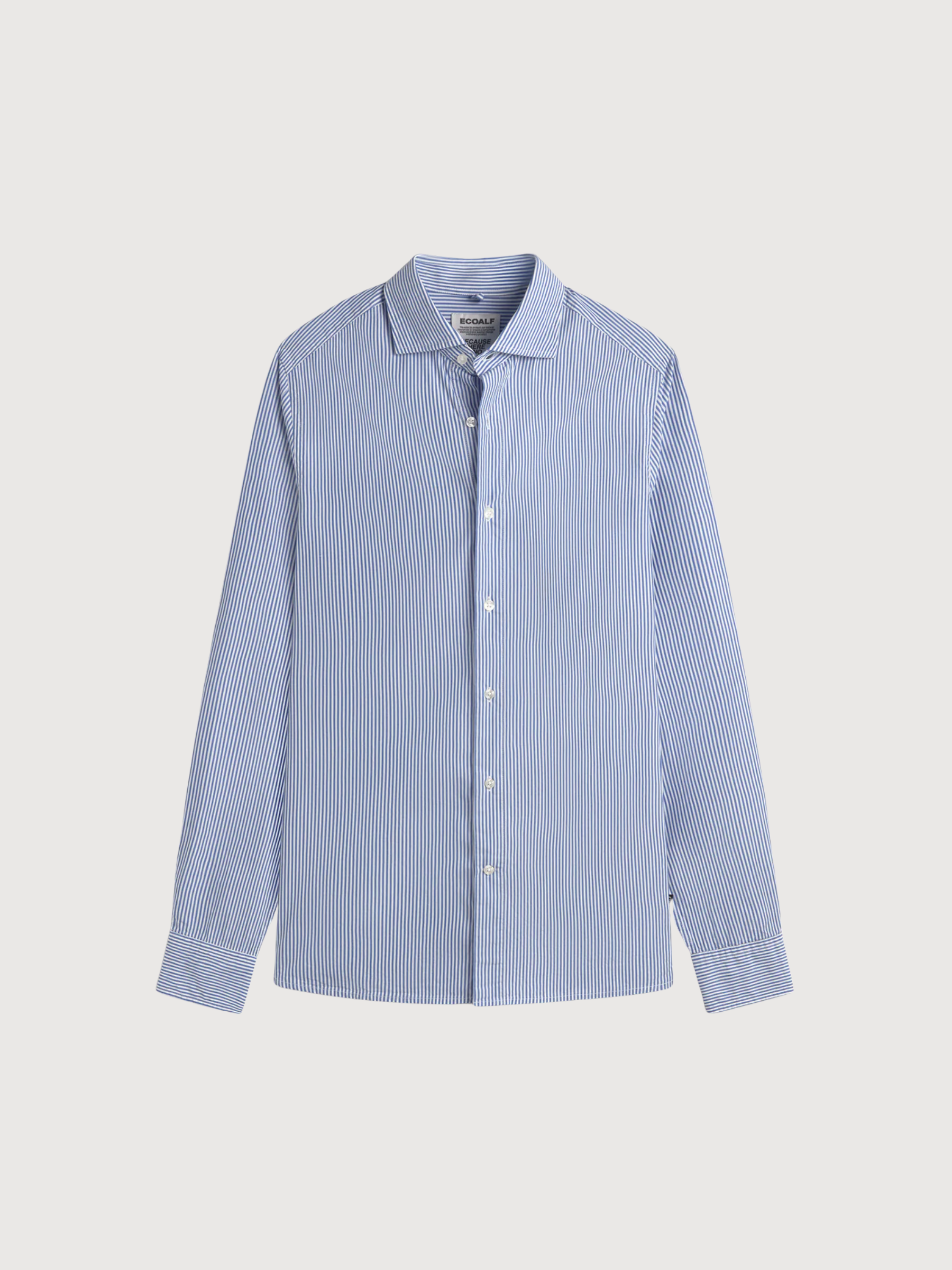 Camicia ALFREDO Uomo Bianco Pacific Blue | ECOALF