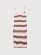 Dress Tank Top Rib Stripes Pink-Palm | Armedangels