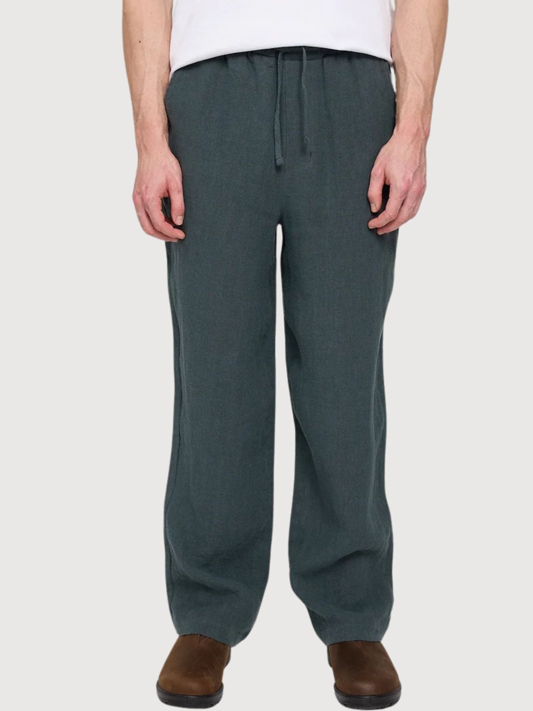 Pantalone Lino Pull-On Uomo Bottle | Mazine