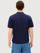Polo Shirt Cotton Knit Tinted Navy | Armedangels
