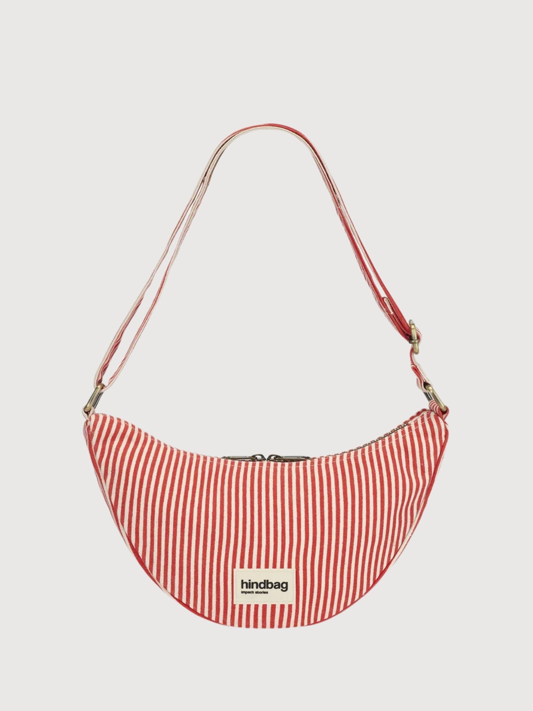 Bag Andrea Rayures Rouge | Hindbag