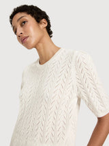 Pullover ShortSleeve OffWhite Gots Cotton | Lanius