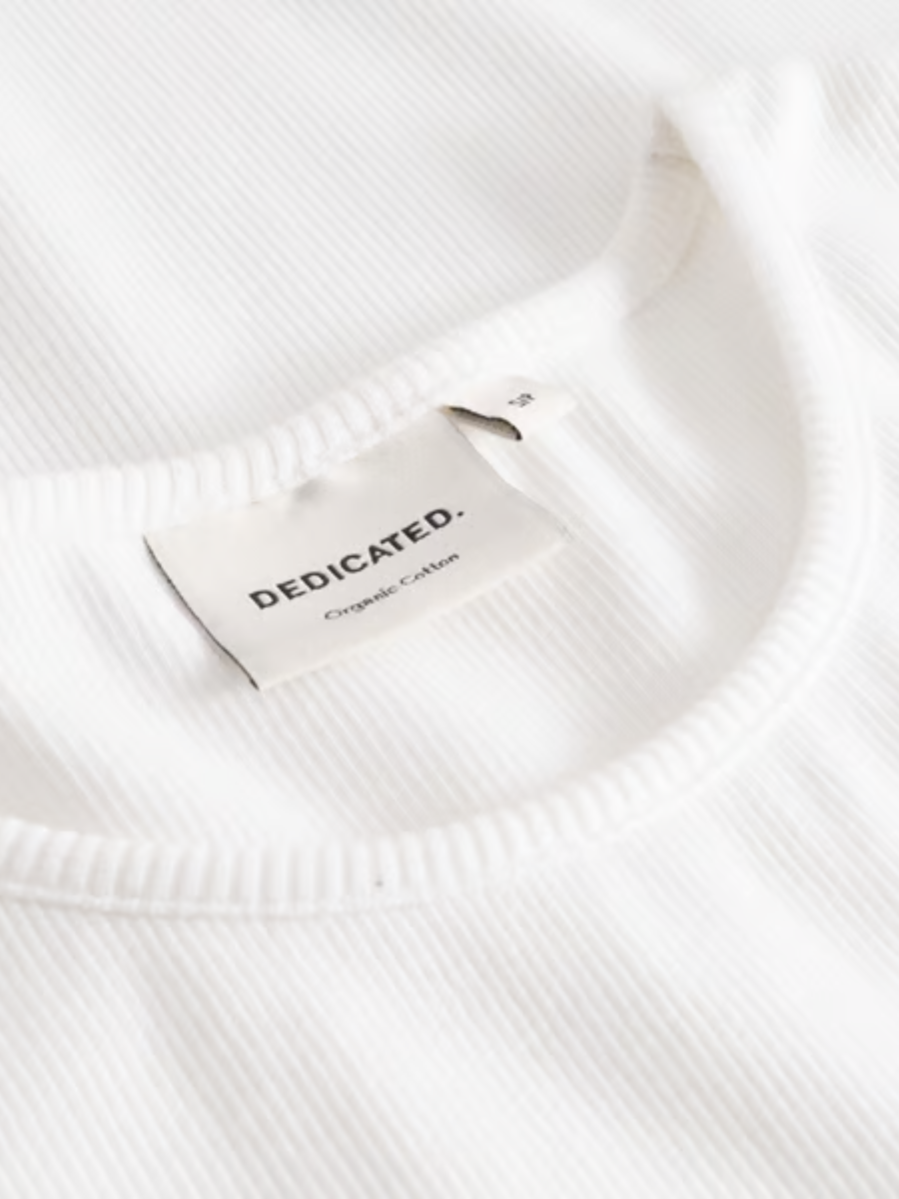 Rib T-shirt Ven White Woman Cotton | Dedicated
