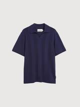 Polo Shirt Cotton Knit Tinted Navy | Armedangels