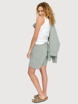 Shorts Genderless Natural Dye Eucalyptus | Mazine