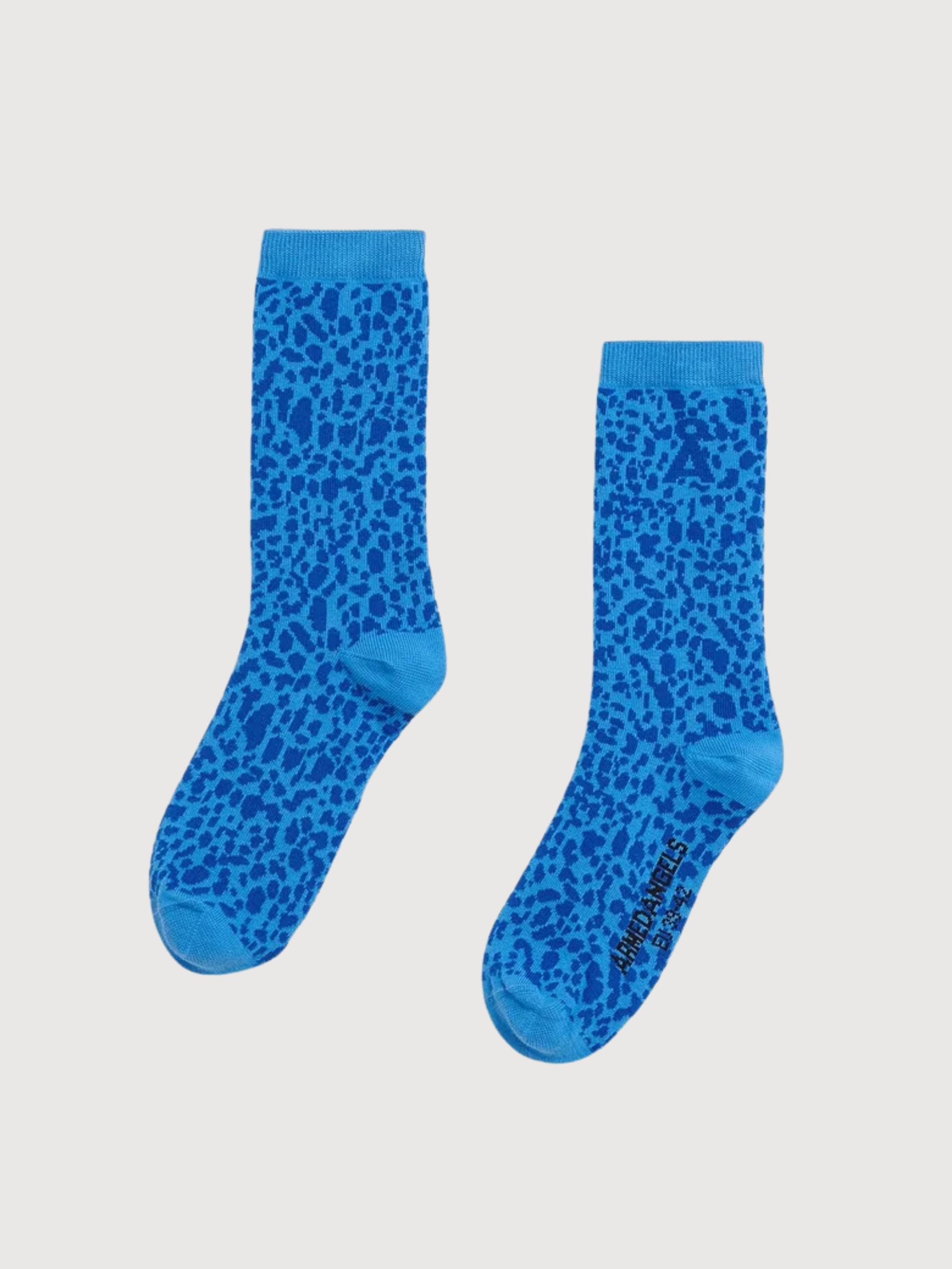 Socks Leopard Marina Blue | Armedangels
