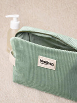 Leon Beautycase Velours Vert | Hindbag