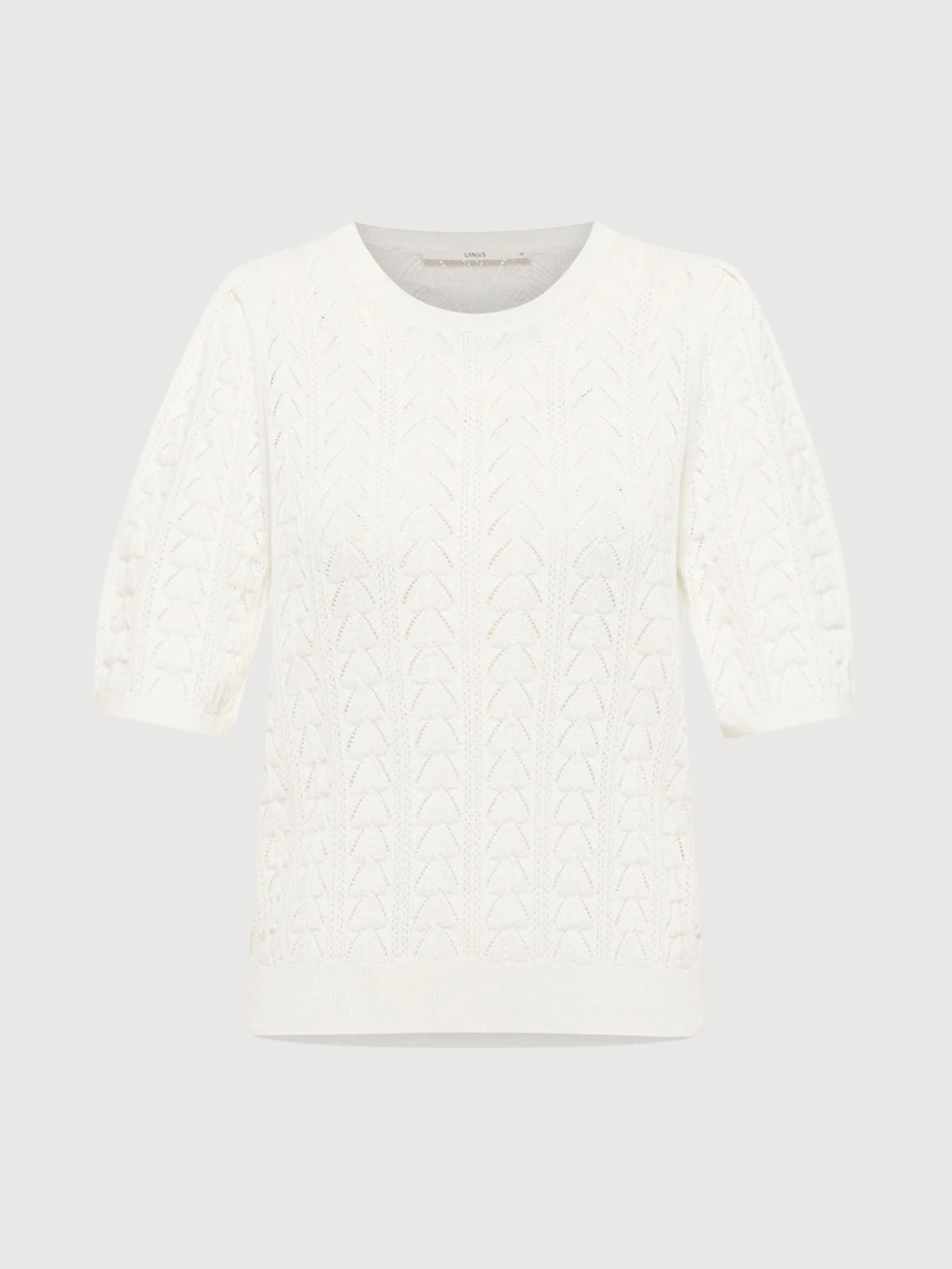 Pullover ShortSleeve OffWhite Gots Cotton | Lanius