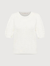 Pullover ShortSleeve OffWhite Gots Cotton | Lanius