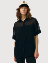 Shirt Minab Schiffon Black Woman | Suite13lab