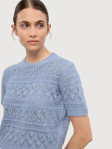 Neda Maglia Cotone Blue Indigo | RIFÒ