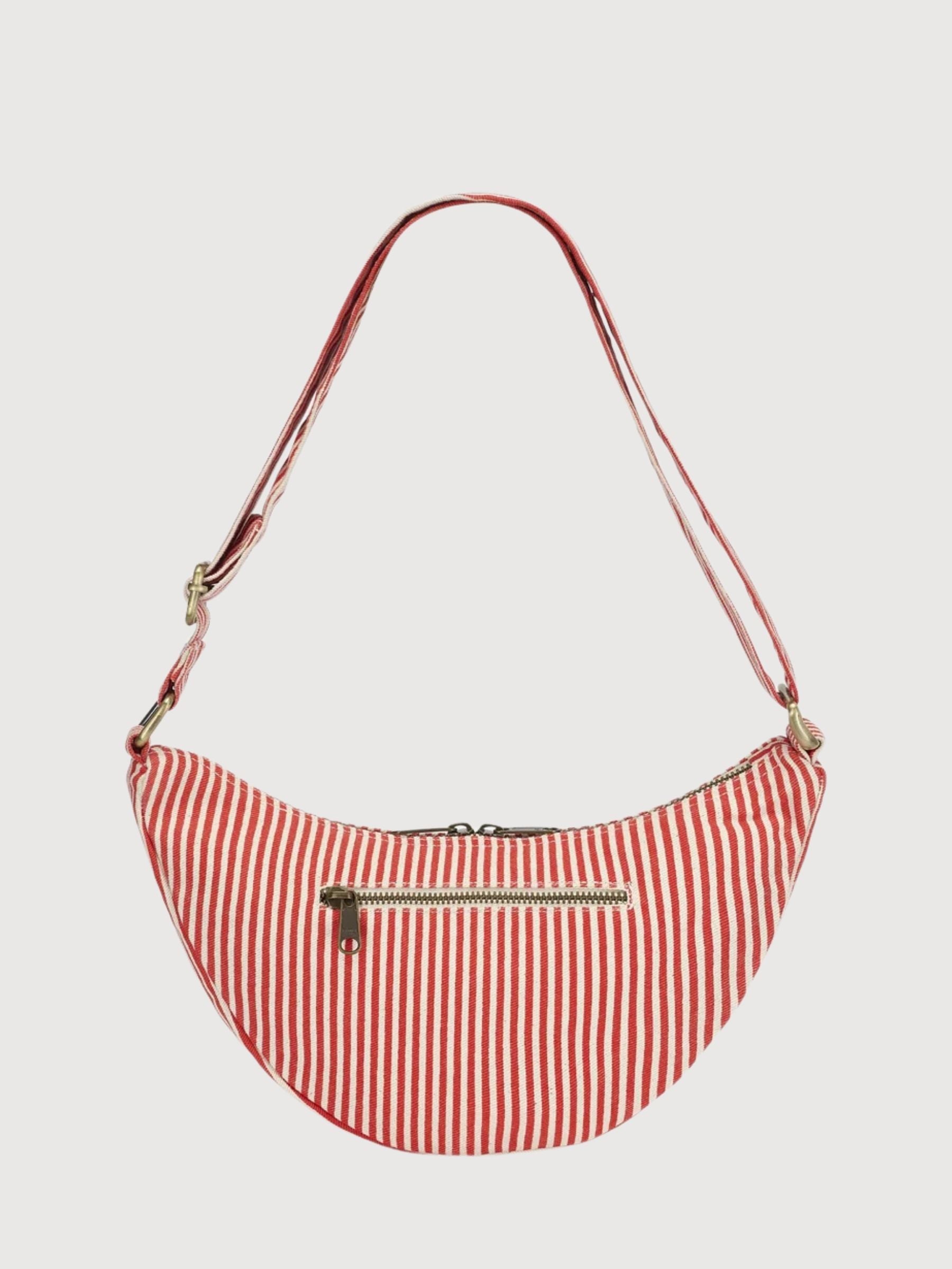 Bag Andrea Rayures Rouge | Hindbag