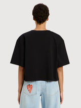 T-shirt Statement Oversize Black in Cotton | Lanius