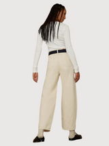 Leila Cropped Woman Pants White | KING OF INDIGO