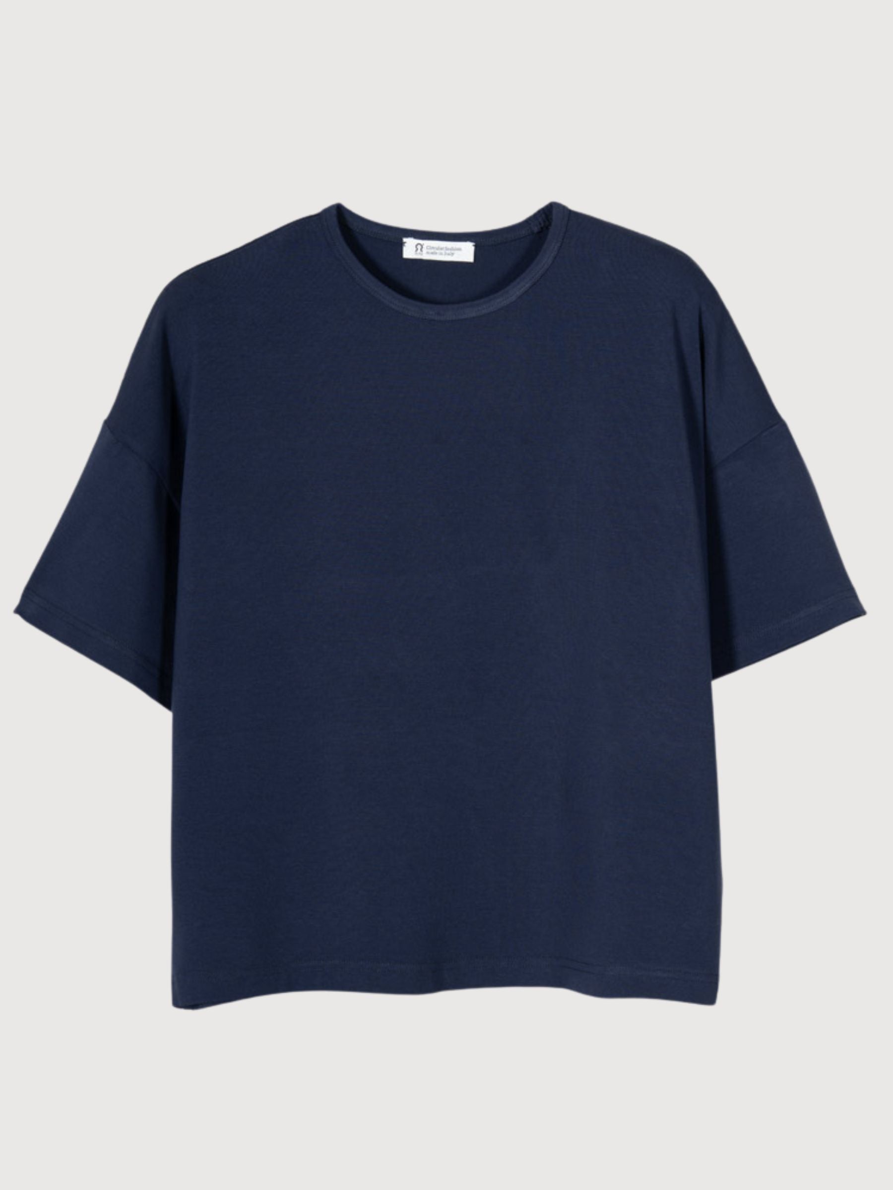 T-Shirt Sienna Woman Blue Mora Viscose | Rifo