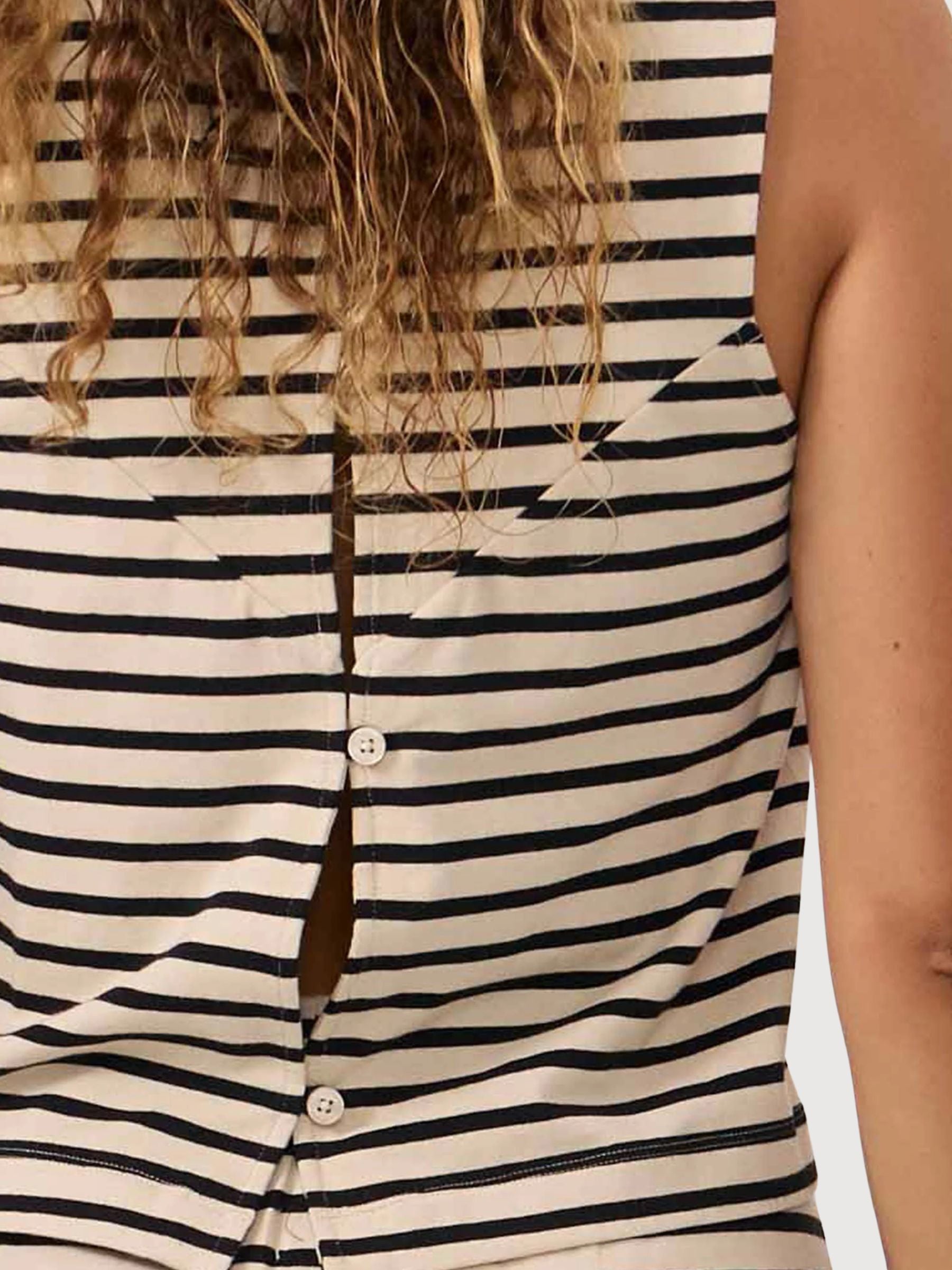 Top Sil Stripes Black Woman Cotton | Suite13lab