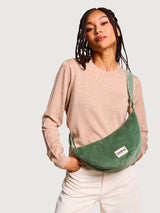 Fanny pack Andrea Fourrure Velours Vert | HINDBAG